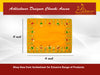 Designer Velvet Embroidered Pooja Aasan Cloth 4X6 inch Yellow | Chowki Aasan for God Idol