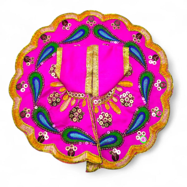 Laddu Gopal poshak/Dress | Bal Gopal Poshak Handmade Embroidered Dress with Stone & Jari Work Size 0 to 6 - Achleshwar