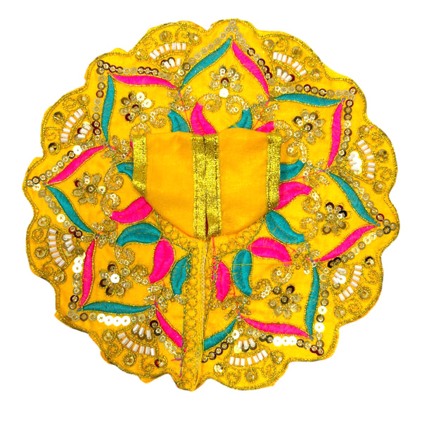 Laddu Gopal poshak/Dress | Bal Gopal Poshak Handmade Embroidered Dress with jhari Work Size 0 to 6