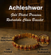Gold Plated Premium Rudraksha Chain Bracelet for Men & Women | Stylish Spiritual Kada with Original Rudraksha Beads - Achleshwar