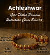 Achleshwar Gold Plated Premium Rudraksha Chain Bracelet for Men & Women | Stylish Spiritual Kada with Original Rudraksha Beads