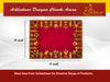 Designer Velvet Embroidered Pooja Aasan Cloth 4X6 inch RED | Chowki Aasan for God Idol