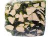 Broken loban dhoop resin chunks, green with pale cream pieces