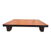 Wooden pooja chowki with square top and four tapered legs