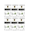 Assorted display of six luxury agarbatti incense pouches labeled white sage
