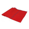 Red cotton gamcha patka folded with dark green center stripe