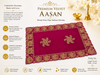 Luxury Designer Velvet Embroidered Pink Pooja Aasan Cloth for Mandir | Premium Altar Cover for Temple, Puja Chowki, Home Shrine & Diwali Decoration
