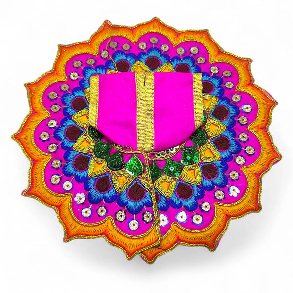 Laddu Gopal poshak/Dress | Bal Gopal Poshak Handmade Embroidered Dress with jhari Work Size 0 to 6