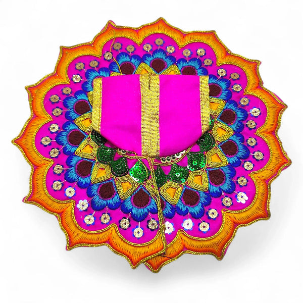 Laddu Gopal poshak/Dress | Bal Gopal Poshak Handmade Embroidered Dress with jhari Work Size 0 to 6 - Achleshwar