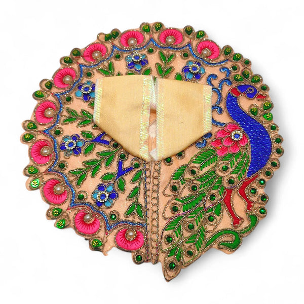 Laddu Gopal poshak/Dress | Bal Gopal Poshak Handmade Embroidered Dress with Stone & Jari Work Size 0 to 6 - Achleshwar
