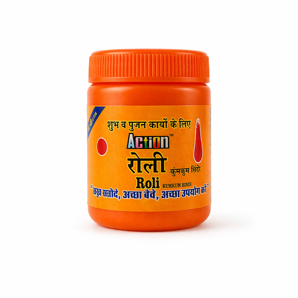 Action Roli Kumkum Powder 50gm Pure Tilak, Puja, Festivals