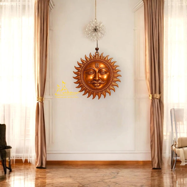 Surya Dev Copper Wall Hanging