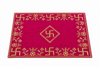 Designer Velvet Embroidered Pink Pooja Aasan Cloth for Mandir | Premium Altar Cover for Temple, Puja Chowki, Home Shrine & Diwali Decoration