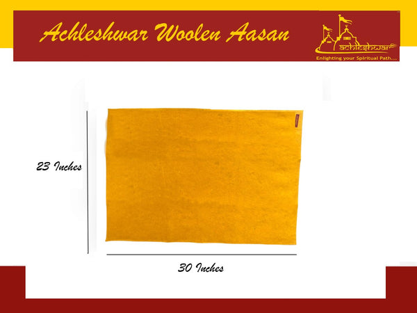 Red & Yellow Wollen Pooja Aasan