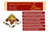 Crystal Laxmi Pyramid for Vastu, Wealth, Luck, 80-90 MM, with Rudraksha, Shree Yantra, Gomati Chakra labcertified - Achleshwar
