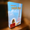 Shreemad Bhagavad Gita book with light blue cover and front portrait illustration