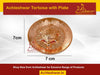 Copper tortoise relief plate with embossed tortoise and radiating fan-like design
