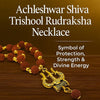 Achleshwar Rudraksha Mala Necklace with Trishool Pendant