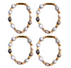 Small Vaijyanti + Tulsi Mala for God Idol Small Mala Garland Haar for Car Idols, Moti Mala for Statue, Figurines, 7 cm Pack of 4 - Achleshwar
