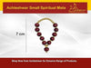 Gold and red beaded mala, 7 cm, with a small hanging gold charm