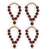 Small Orignal Laal Chandan Red Sandalwood Mala for God Idol Small Mala Garland Haar for Car Idols, Moti Mala for Statue, Figurines, 7 cm - Achleshwar