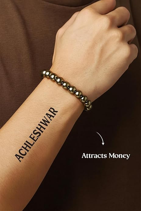 Achleshwar Raw Pyrite Bracelet Golden