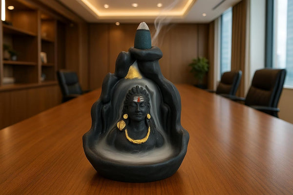 Achleshwar Lord Shiva Adiyogi Backflow Smoke Fountain Incense Holder with Cones & Sticks