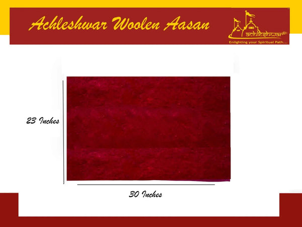 Premium Maroon Woolen Aasan - Achleshwar