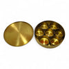 Brass Pooja Box | 7 Dibbi Set for Roli, Chawal, Haldi, Kumkum, Sindoor, Chandan, Turmeric | Traditional Brass Pooja Dani with Lid Holder for Festivals, Vrat & Daily Puja modified this title - Achleshwar