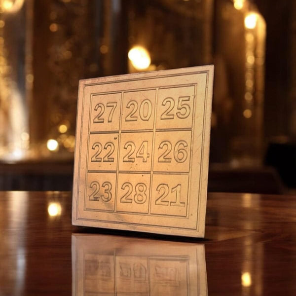Achleshwar Kuber Card of Abundance For Wallet | Kuber Yantra Numbers Small 2 Inch X 2 Inch Copper Yantra