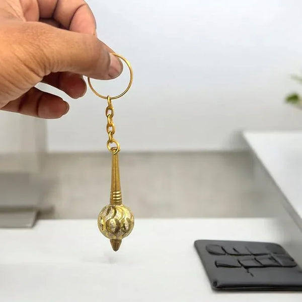 Brass Hanuman Ji/Bajrangbali Locket/Gada Keychain - Achleshwar