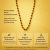 8mm Rudraksha Mala with Golden Caps - Achleshwar
