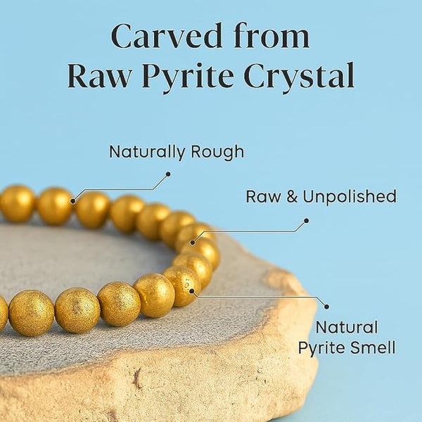 Achleshwar Raw Pyrite Bracelet Golden