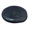 Original Vishnu Chakra shaligram stone, close-up of dark oval smooth surface