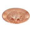 Copper tortoise decorative plate with embossed shell and raised head