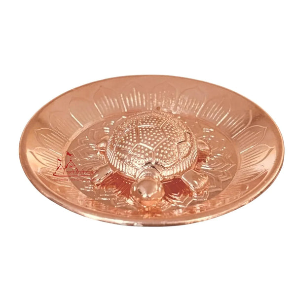 Vastu Feng Shui Designer Copper Tortoise with Plate - Achleshwar