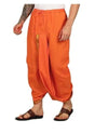 Pure Cotton Readymade Dhoti With Pocket Orange Colour Free size - Achleshwar