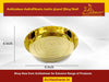 6-inch gold-tone engraved bhog thali, shallow round plate for Laddu Gopal offering