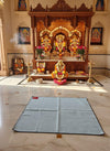 Premium Light Blue Woolen Aasan (23x27 Inch) – Handcrafted Pooja & Meditation Mat - Achleshwar