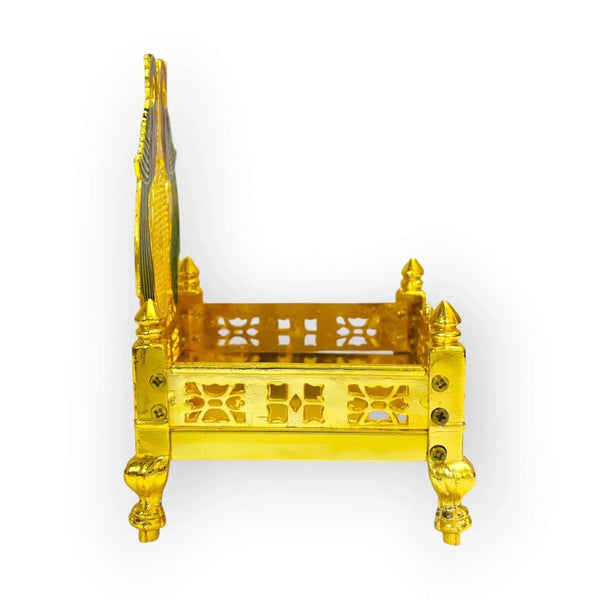 Laddu Gopal Brass Singhasan Gold Plated for Laddu Gopal - Achleshwar