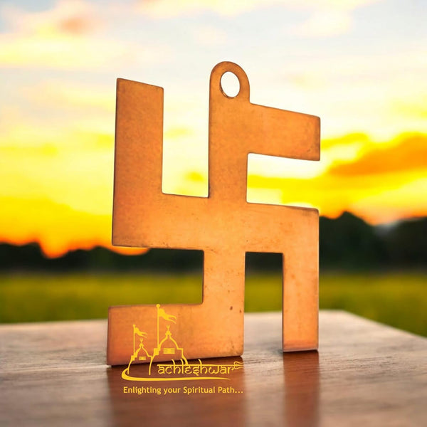Achleshwar Copper Swastik Wall Hanging Vastu Yantra for Positive Energy