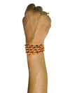 8mm Rudraksha Mala with Golden Caps - Achleshwar