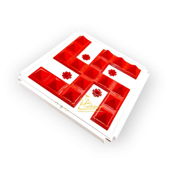 Achleshwar Red Swastik Pyramid Wall Hanging