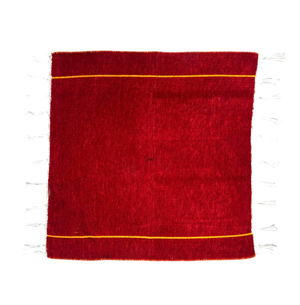 Pure Woolen Aasan Dual Color Reversible Hand Knitted Pooja Meditation Mat - Achleshwar
