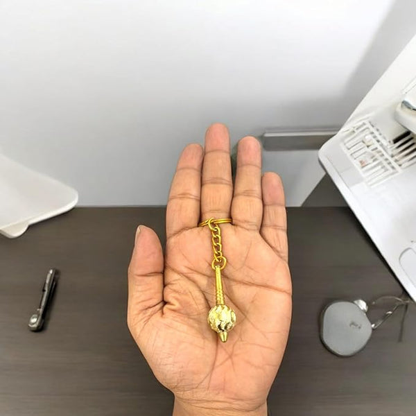 Achleshwar Brass Hanuman Ji/Bajrangbali Locket/Gada Keychain