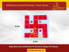Red swastik pyramid vastu yantra, square tray with raised geometric blocks