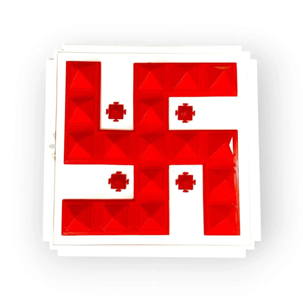 Red Swastik Pyramid Wall Hanging - Achleshwar