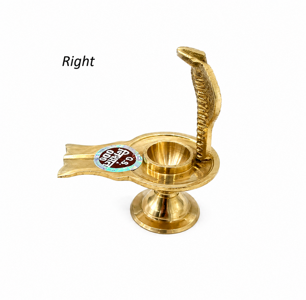 Vinay Premium Brass Jalheri with Sheshnag for Small Shivling – Traditional Pooja Stand