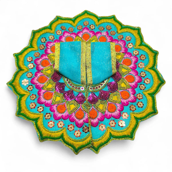 Laddu Gopal poshak/Dress | Bal Gopal Poshak Handmade Embroidered Dress with jhari Work Size 0 to 6 - Achleshwar