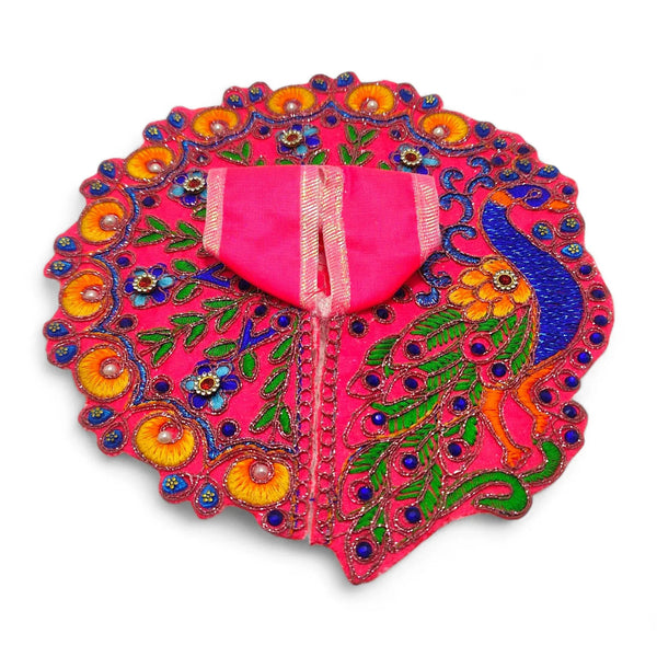 Laddu Gopal poshak/Dress | Bal Gopal Poshak Handmade Embroidered Dress with Stone & Jari Work Size 0 to 6 - Achleshwar